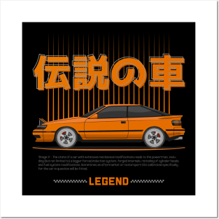 Tuner Orange MK4 Celica JDM Posters and Art